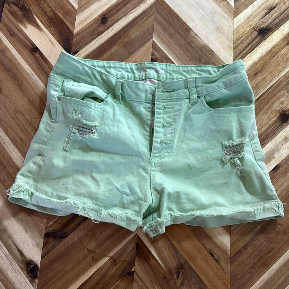 Mint Green NOBO Jean Shorts.